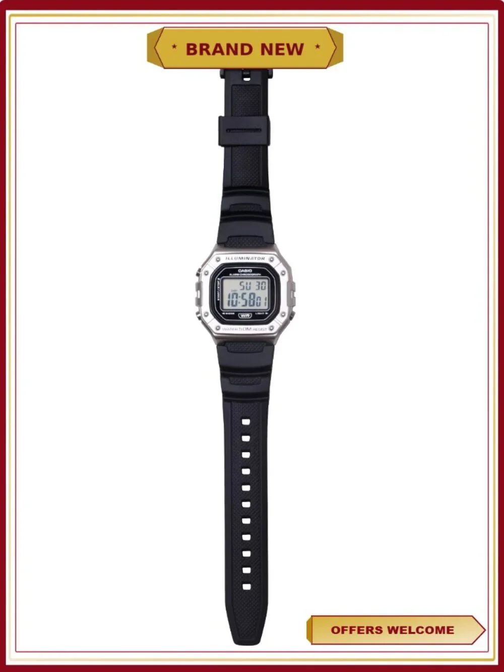 Mens Digital Sport Watch - 7-Year Battery, 50M Water Resistant, LED Backlight,